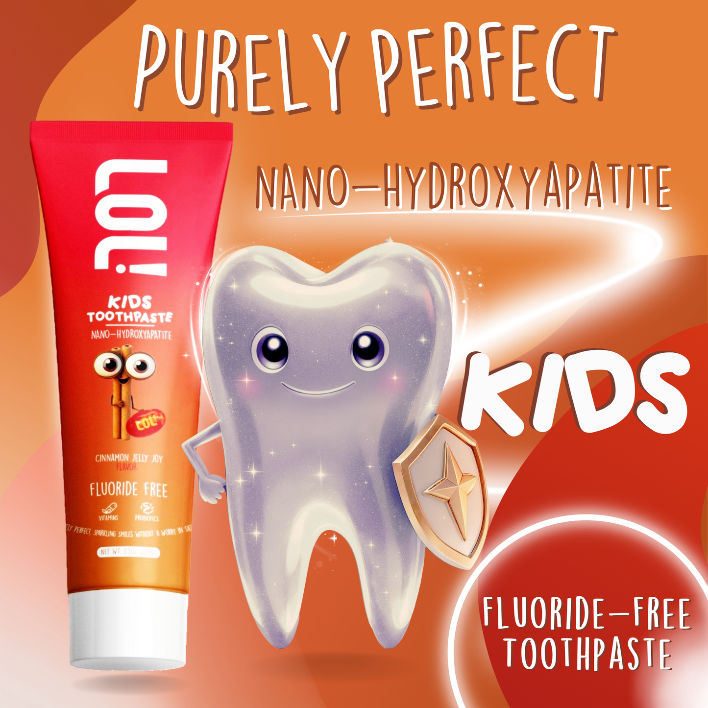 LOL Fluoride Free  Toothpaste Kids (Cinnamon)