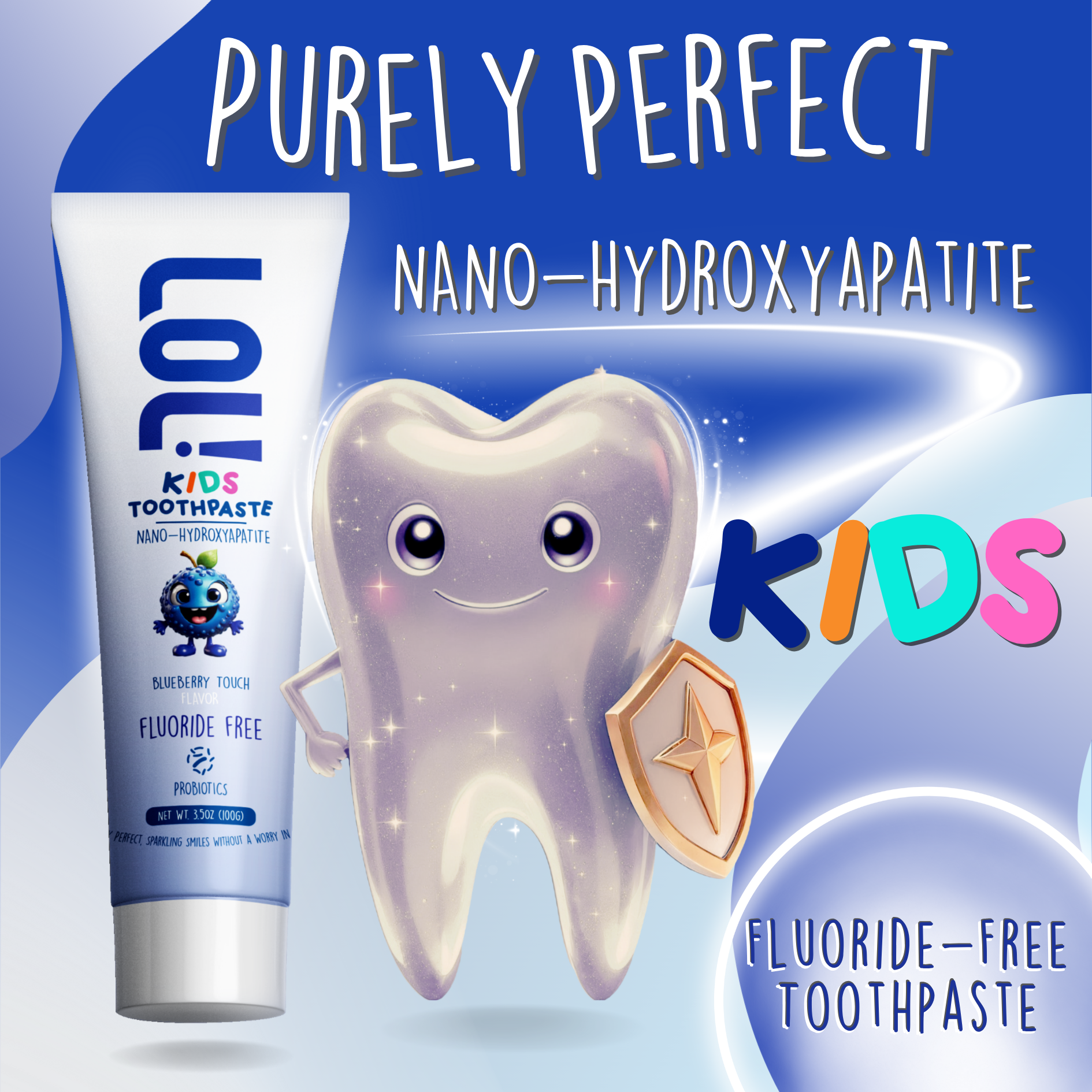 LOL Fluoride Free  Toothpaste Kids (Blueberry)