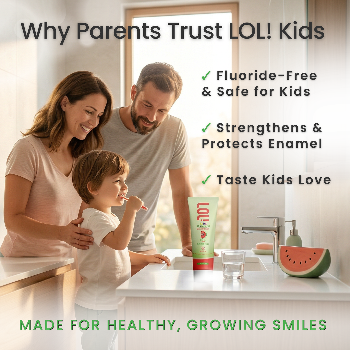 LOL Fluoride Free  Toothpaste Kids (WaterMelon)