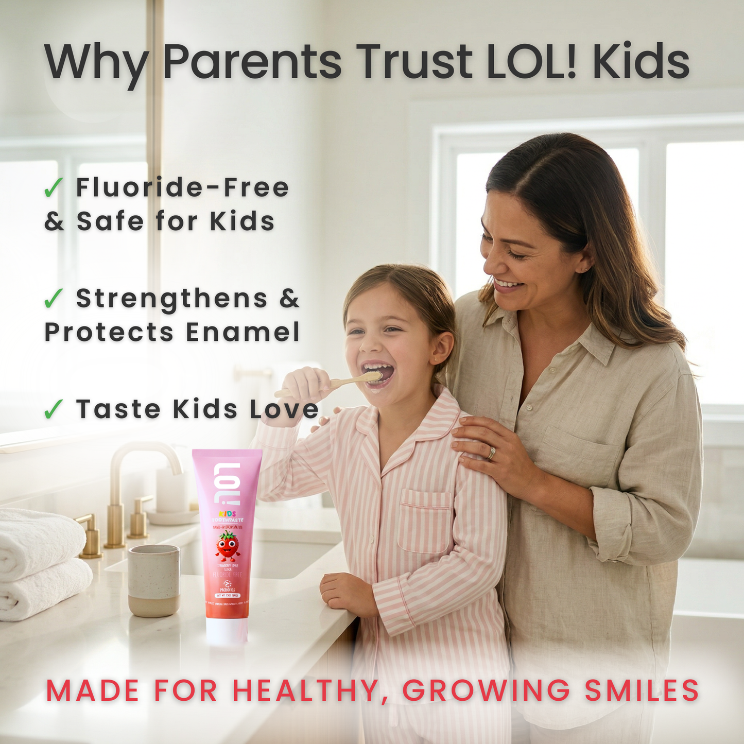 LOL Fluoride Free  Toothpaste Kids (Strawberry)