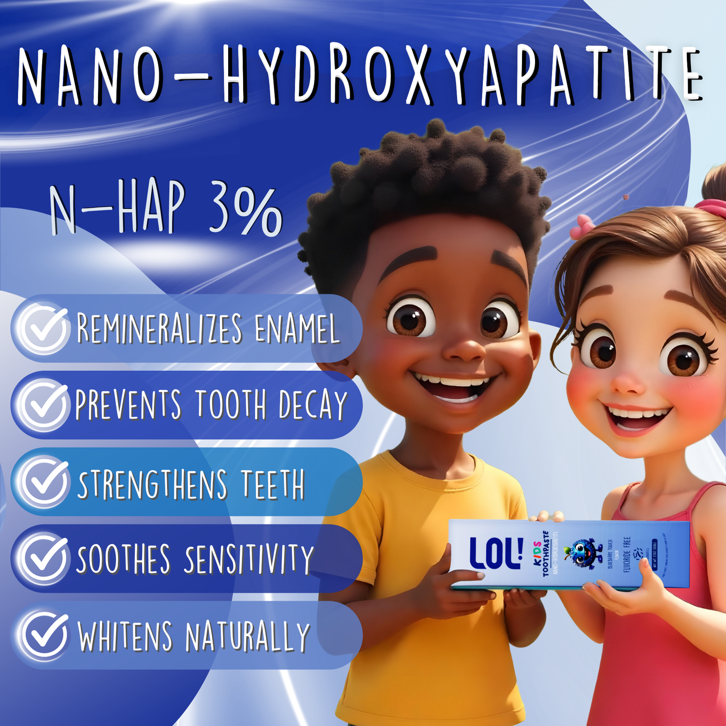 LOL Fluoride Free  Toothpaste Kids (Blueberry)