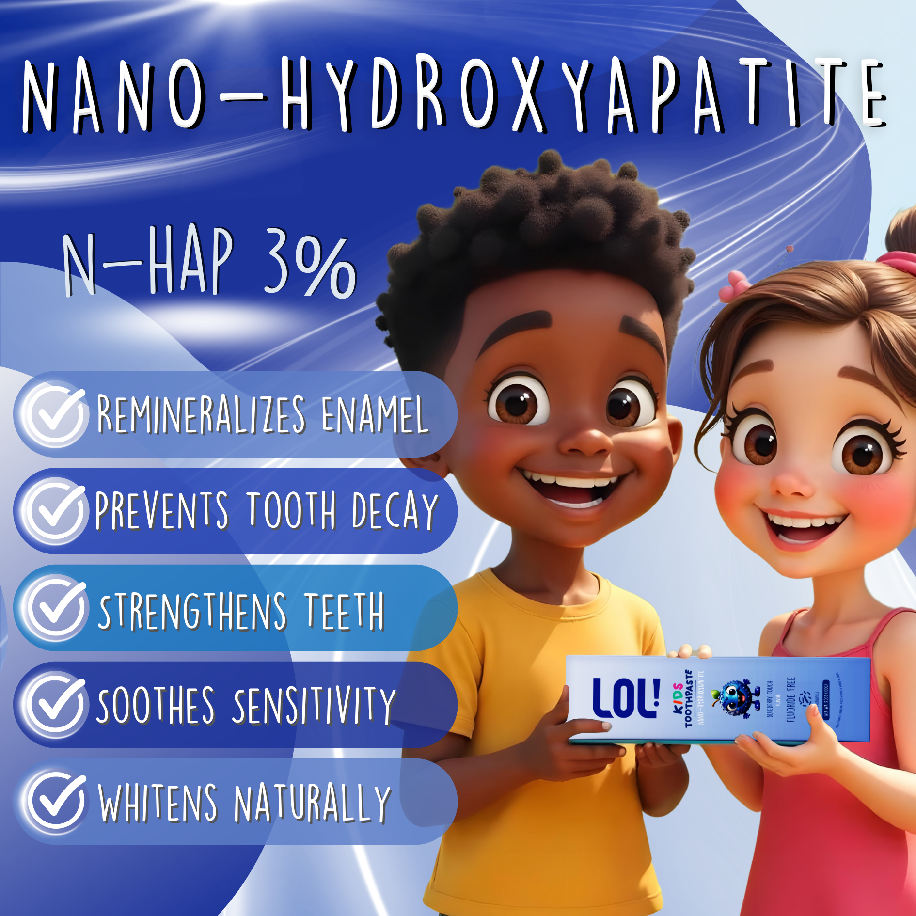 LOL Fluoride Free  Toothpaste Kids (Blueberry)