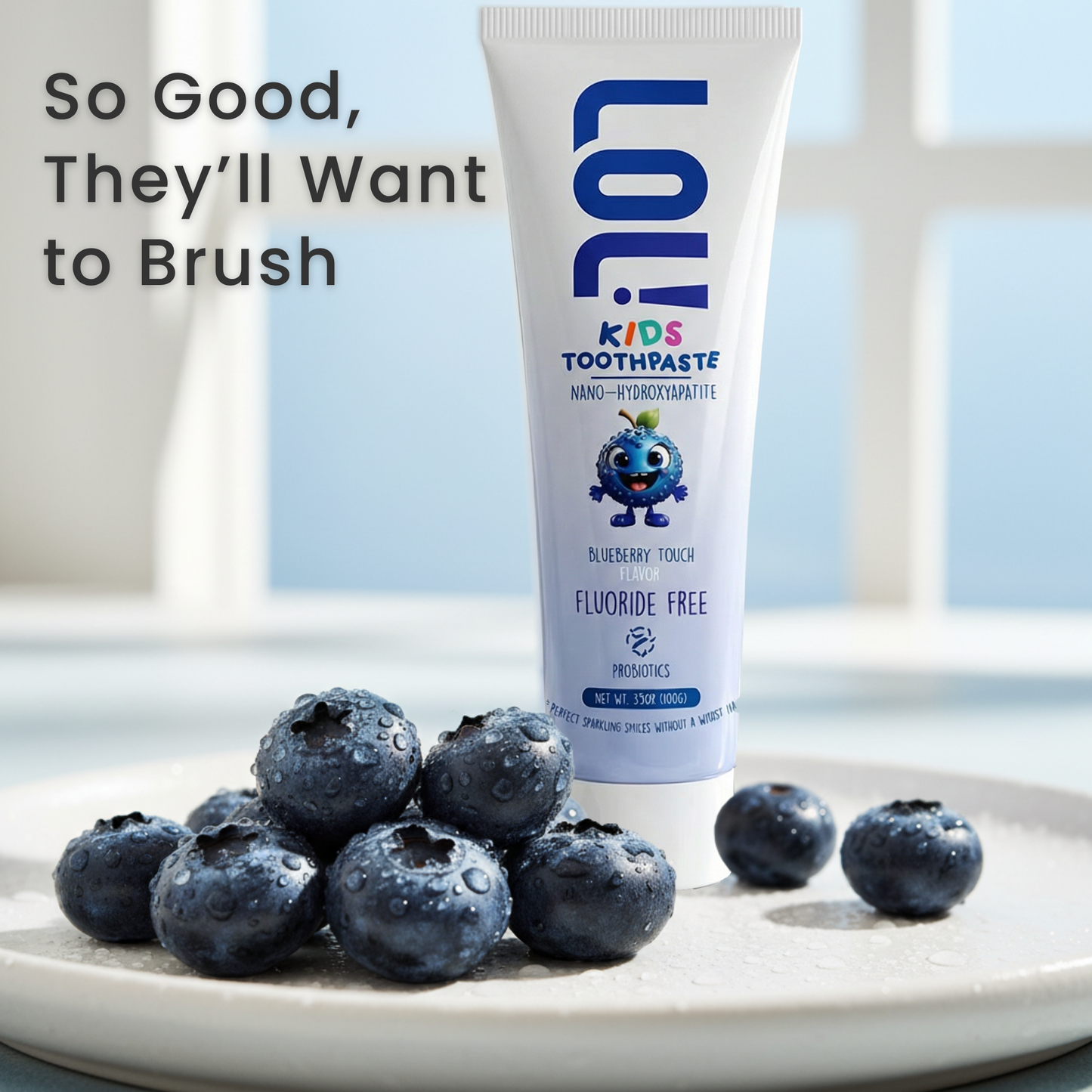 LOL Fluoride Free  Toothpaste Kids (Blueberry)