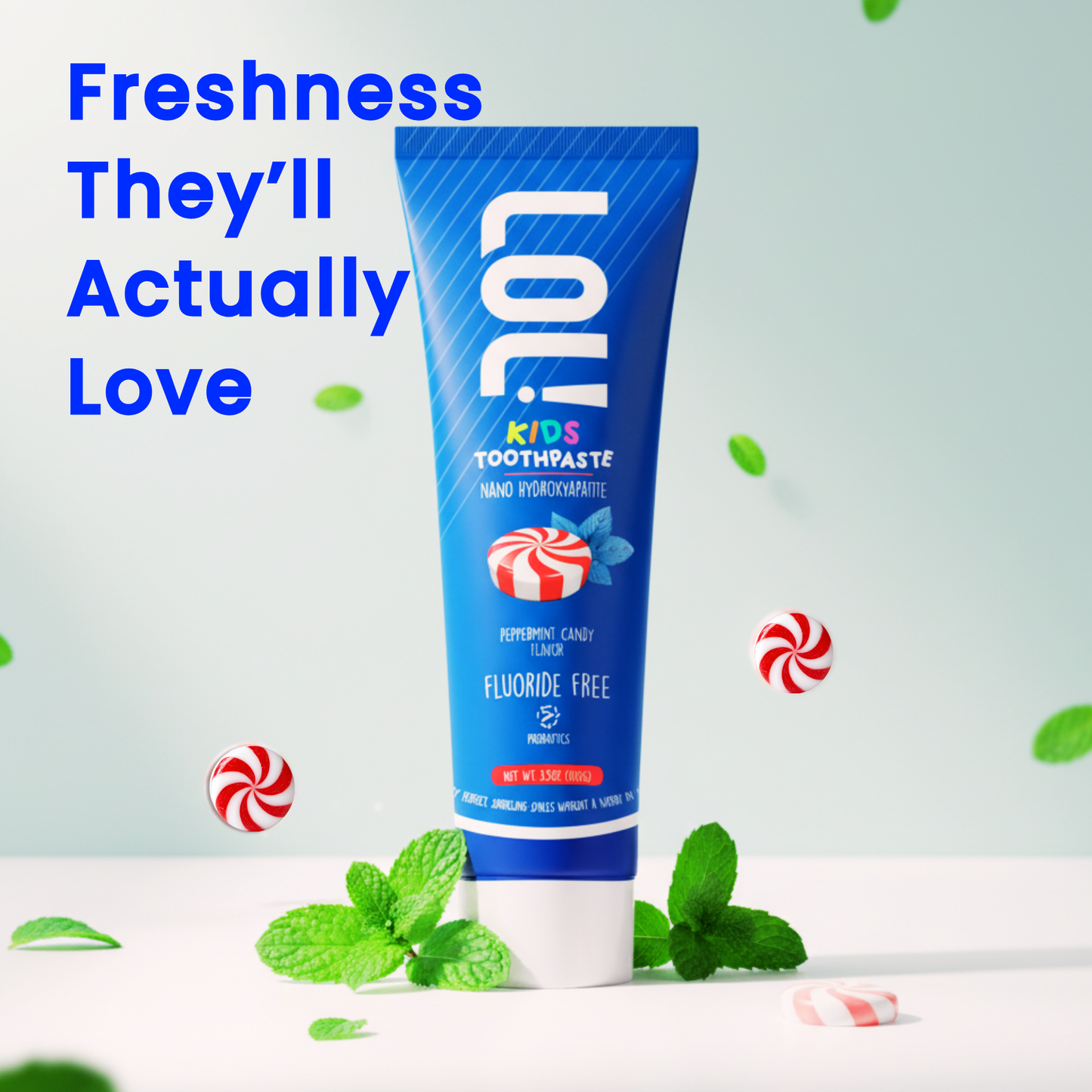 LOL Fluoride Free Toothpaste Kids (Peppermint Candy)