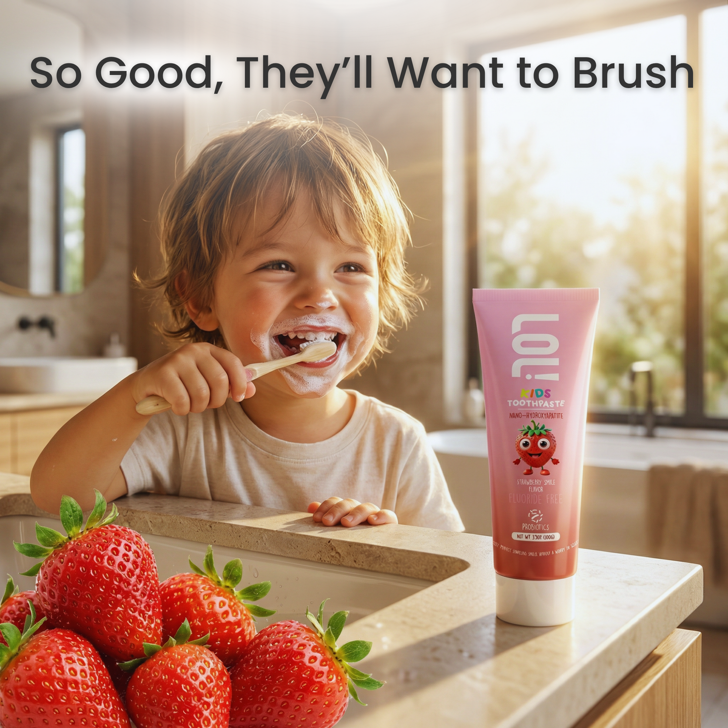 LOL Fluoride Free  Toothpaste Kids (Strawberry)