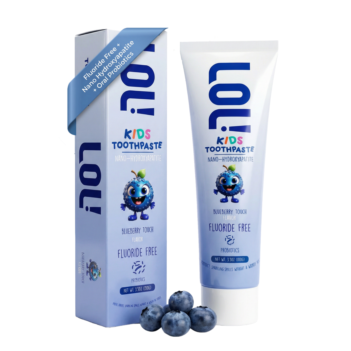 LOL Fluoride Free  Toothpaste Kids (Blueberry)